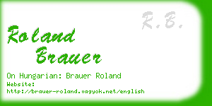 roland brauer business card
